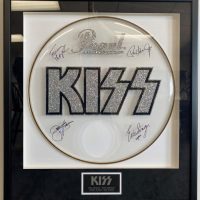 framed drum signed by KiSS
