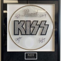framed drum signed by KiSS