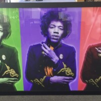 framed photo of jimi hendrix