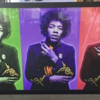 framed photo of jimi hendrix
