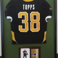 framed college football jersey
