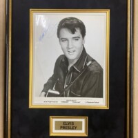 Framed photo of Elvis Presley